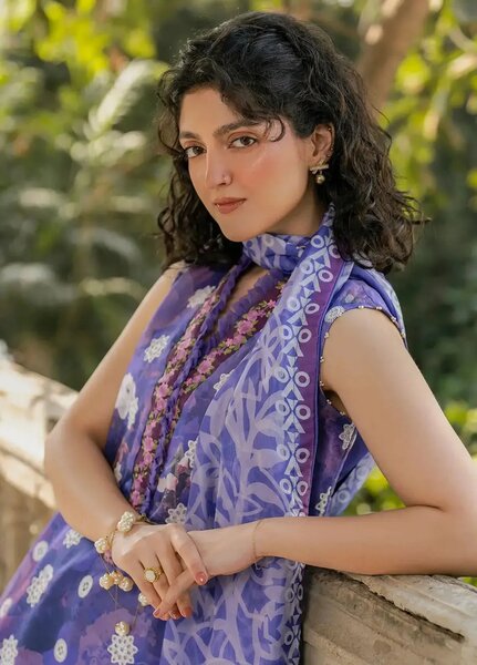 Gulkari by Asifa and Nabeel Chikankari Lawn Suit Unstitched 3 Piece AN25G GKL-11 Ophelia - Summer Collection