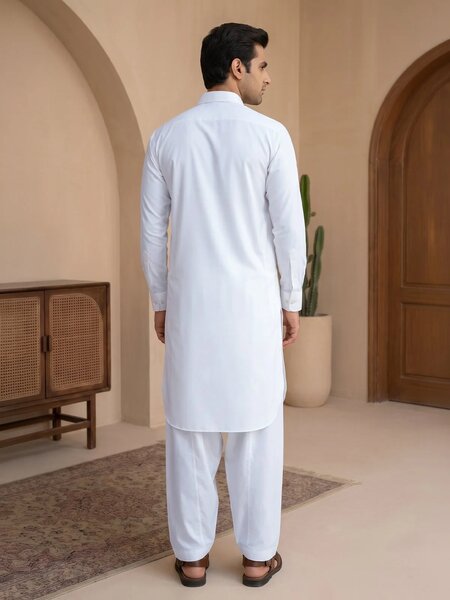 White Designer Shalwar Kameez (SK-770)