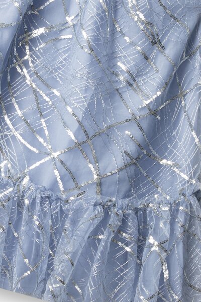 Shimmery Mist Bow Net Dress