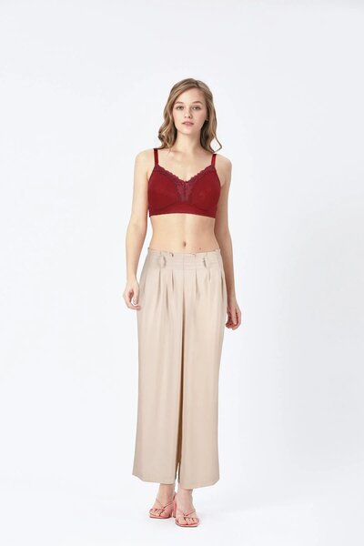 BLS - Colette Non Wired And Non Padded Cotton Bra - Burgundy