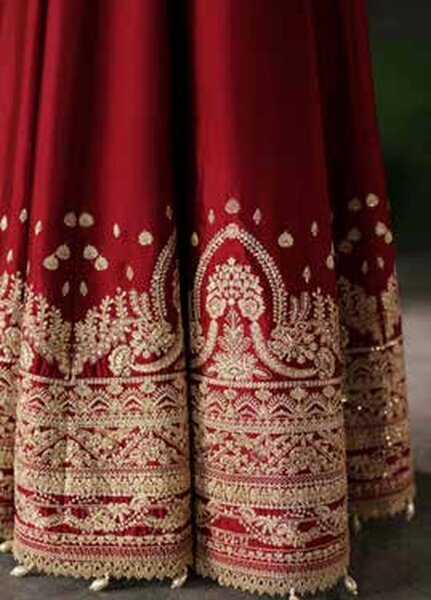 Verve Silk Edit by Emaan Adeel Unstitched Embroidered Raw Silk 3 Piece Suit EA26UVF Onyx Muse - Festive Collection