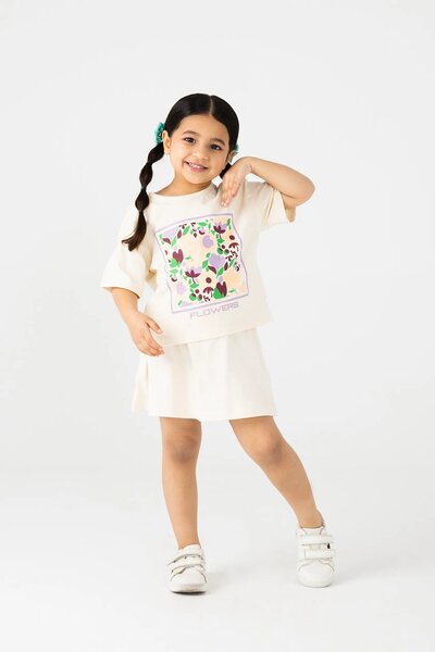 Girls Gentle Petal Jersey Co-ord Set