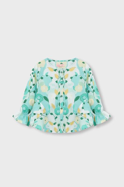 Verdant Whimsy Frill Top