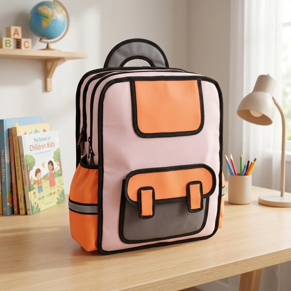 LEVUP 16" 2D Style Backpack/School Bag for Kids | Grade 1-4