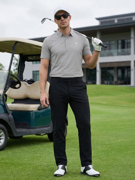 Pista Green Nylon Spandex Polo (POLO-1264)