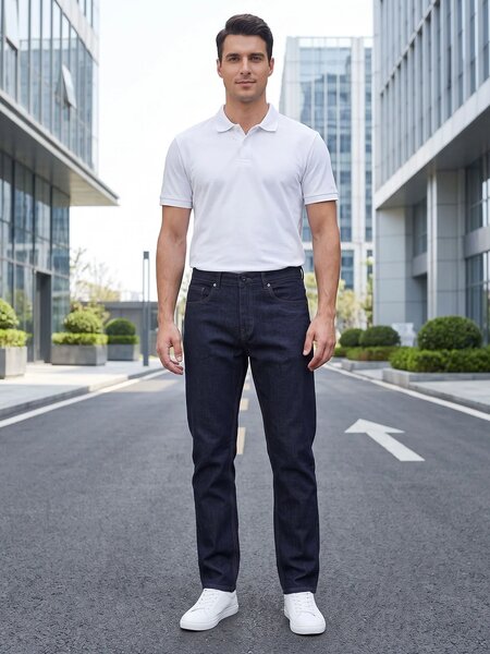 Indigo Blue Straight Fit Jeans 63