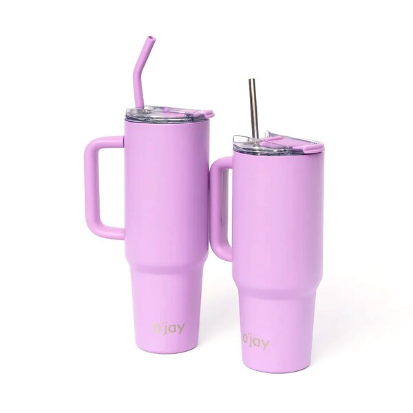 O’jay Matte Lavender Insulated Tumbler with Handle & Straw – 50oz / 40oz – SP17918