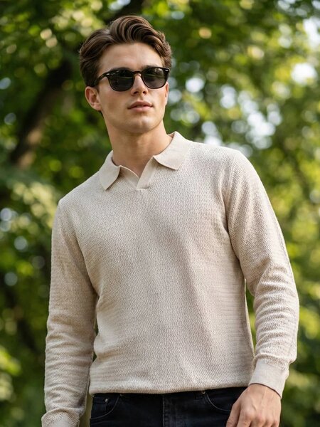 Fawn Full Sleeves Knitted Sweater (SKJC-001)
