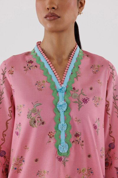 Stitched Printed Lawn Shirt+ Culotte