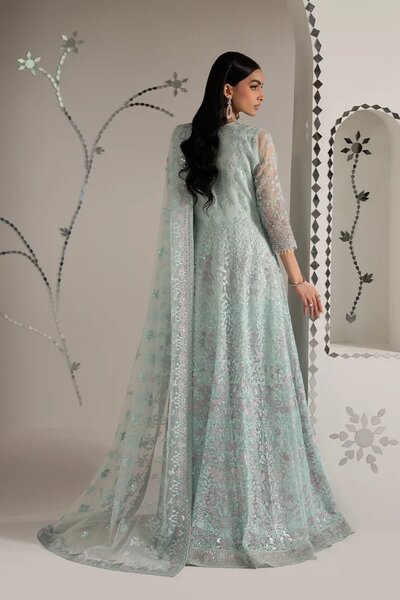 Shehnai by Lavish Premium Unstitched Embroidered Organza 3 Piece Suit LVP26USO SH-03 SHEHNAZ - Wedding Collection