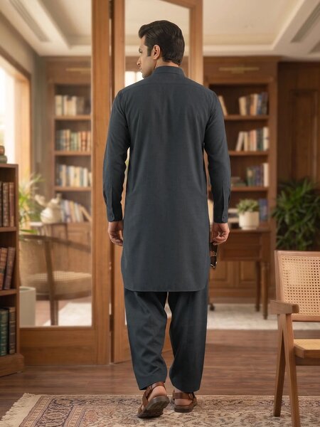 Dark Green Designer Shalwar Kameez (SK-716)