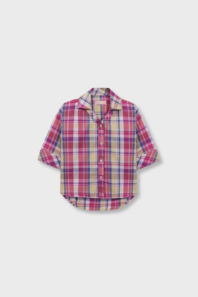 Cotton Plaid Casual Top