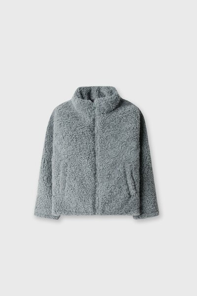 Cloud Mist Light-Blue Fur Jacket