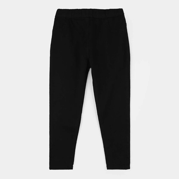 Girls Denim Stretch Jegging - Black