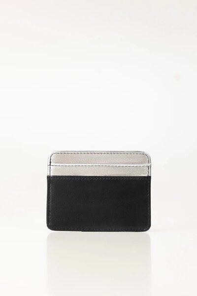 Black Silver Card Holder