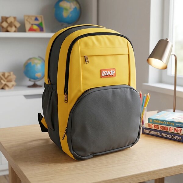 LEVUP 18" Azure School Backpack for Kids | Grade 5-8