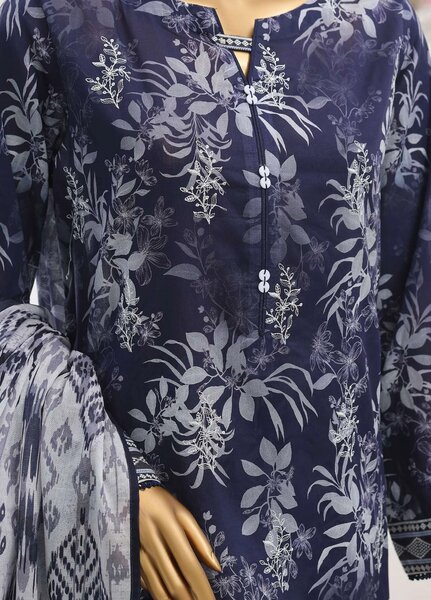 Zouk by HZ Textiles Unstitched Printed Lawn 3 Piece Suit HZ26UZL ZEC-1177 - Casual Collection