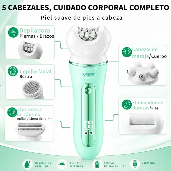 VGR - V-751 Professional Epilator Hair Removal Device for Women