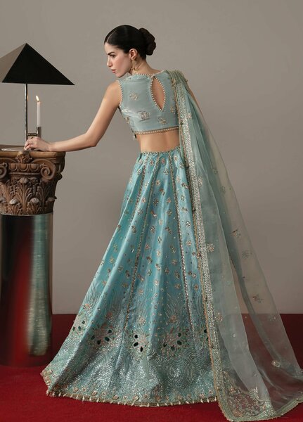 Aure by Afrozeh Unstitched Embroidered Organza 3 Piece Suit AF26UAW Grandezza FW01239 - Wedding Collection