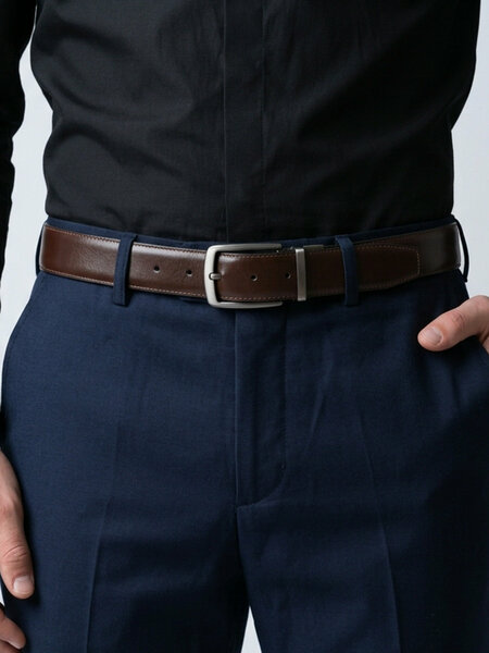 Dark Brown & Black Reversible Belt (BELT-989)