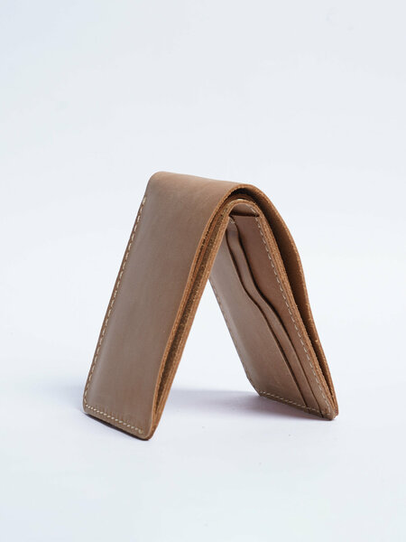 Light Brown Leather Wallet (W-277)
