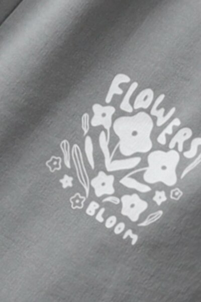 Grey Blooming Trousers