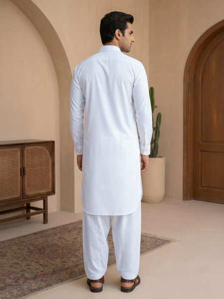 White Designer Shalwar Kameez (SK-770)