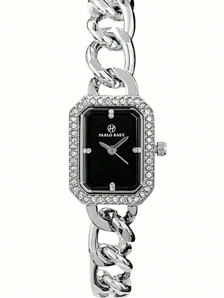 Shein - 1pc Women's Elegant Stainless Steel Bracelet Watch