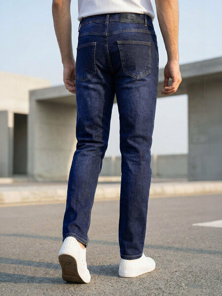 Dark Blue Straight Fit Jeans 61