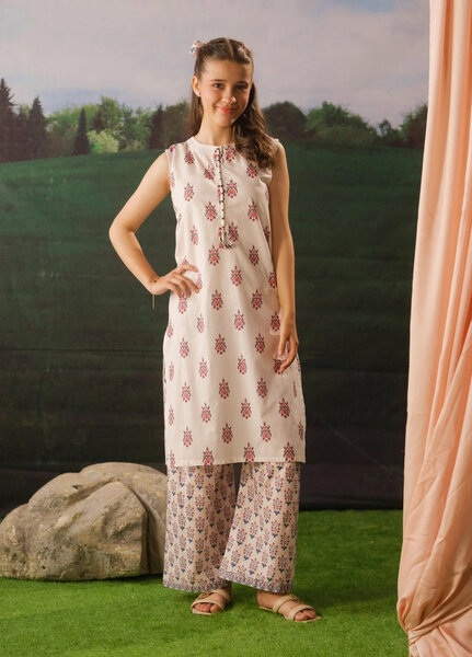 Sprinkles Girls RTW Printed Cotton 2 Piece Suit Pearl Flora Summer Collection