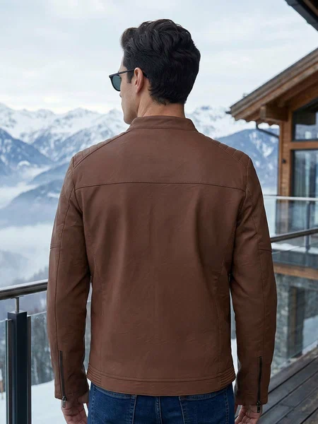 Brown Imported Full Sleeves Suede Jacket (SJ-017)