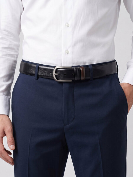 Black & Dark Brown Reversible Belt (BELT-934)