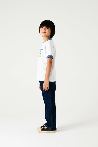 Boys White Ride Fast Tee