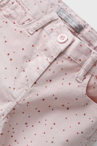 Girls Starry Pink Corduroy Pants