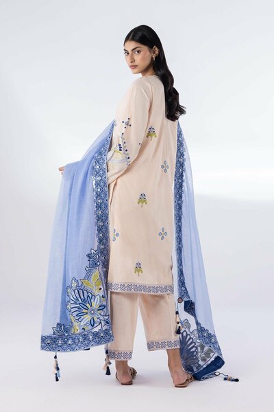 Stitched Lawn Embroidered Bottom