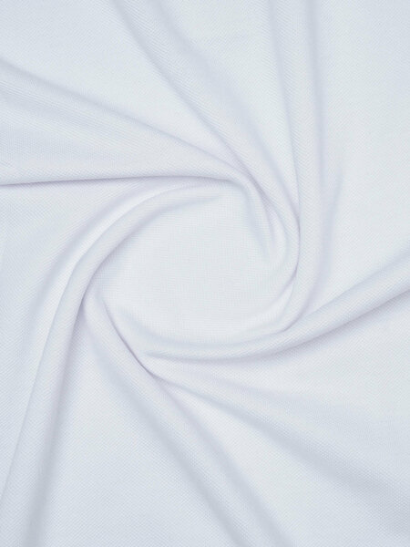 White Plain Contrast Tipping Half Sleeves Polo T-Shirt (POLO-1159)