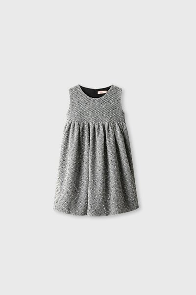 Grey Shimmer Net Dress