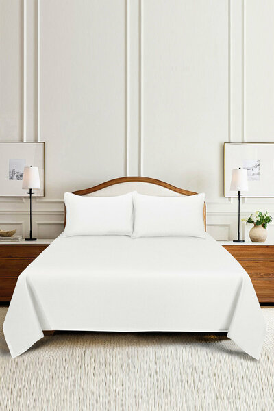 White Cube Dobby Bed Sheet Set