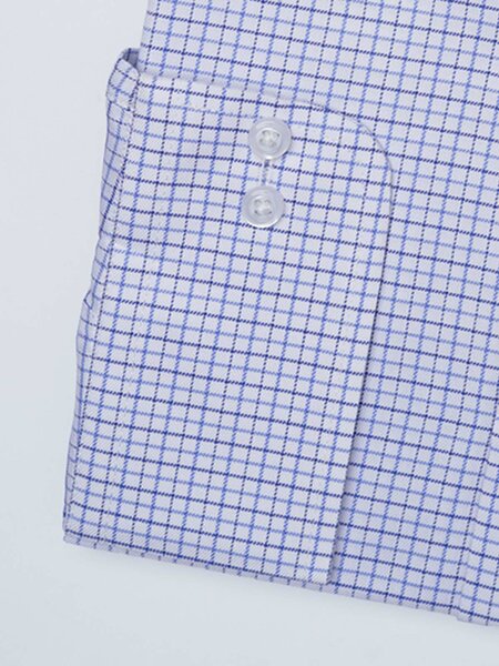 White & Blue Checkered, Elite Edition, Cutaway Collar Men’s Formal Shirt (FS-2633)