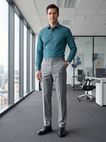 Light Green Executive Formal Dress Pant (FDT-411)