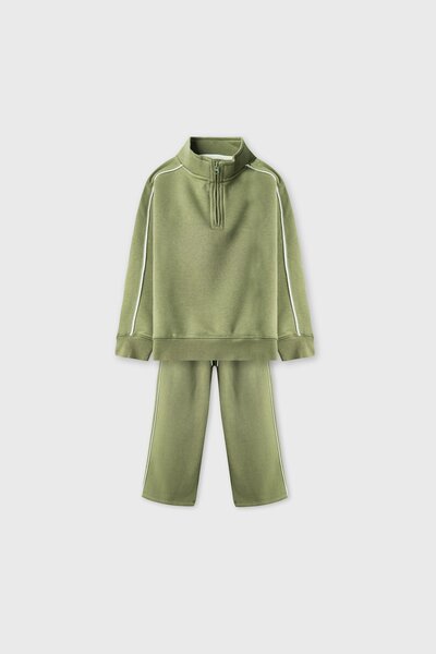 Boys Deep Olive Signature Fleece Co-ord Set