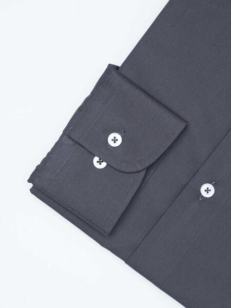 Charcoal Plain, Cutaway Collar, Elite Edition, Men’s Formal Shirt (FS-2542)