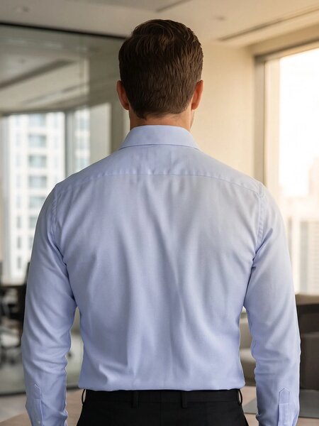 Sky Blue Self, Cutaway Collar, Poplin Formal Shirt (FS-3026)