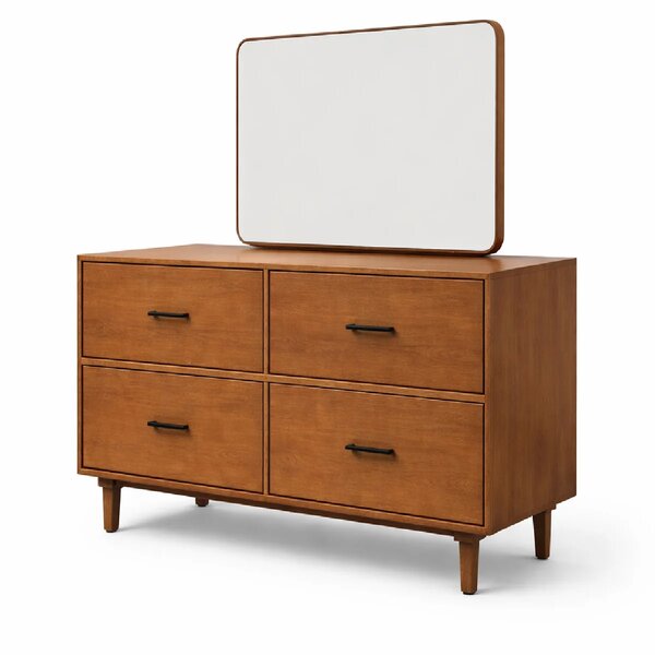 Nysa Solid Wood Dresser with Mirror