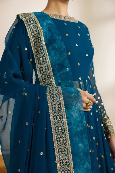Meraki by Zarif Unstitched Embroidered Chiffon 3 Piece Suit ZR26UCM  ZENIA 08 - Festive Collection