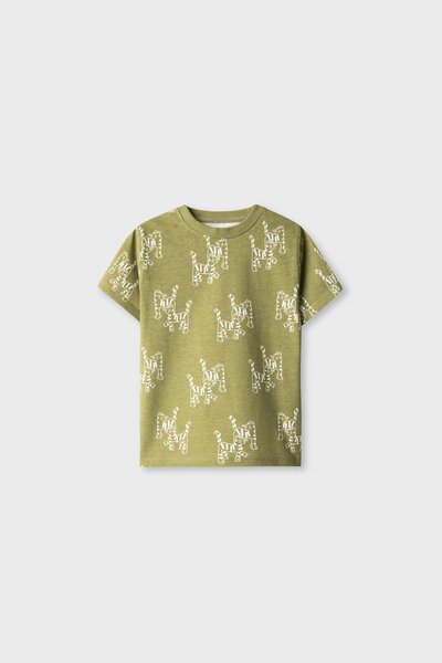Boys Olive Sketches Tee