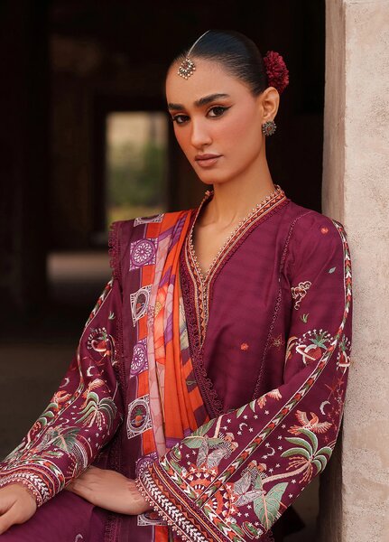 Suroor by Bin Ilyas RTW Embroidered Jacquard Lawn 3 Piece Suit BI26PSL 242A - Festive Collection