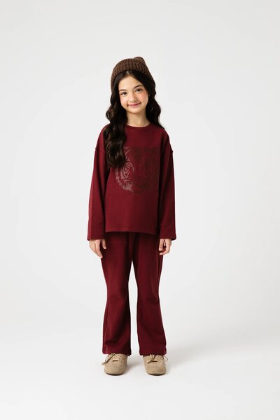 Girls Wild Chocolate Terry Co-ord Set