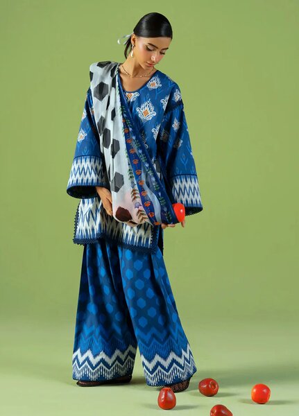 Joolie Prints by Saira Rizwan Printed Cambric Suits Unstitched 3 Piece SR25JP JPU25-09 City Bloom - Summer Collection