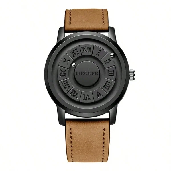 Shein - Men'S Wrist Watch With Roman Numeral Dial - Khaki